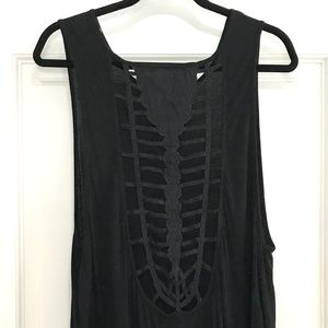 Asos Black Top with Cut-Out Backside - Size 4